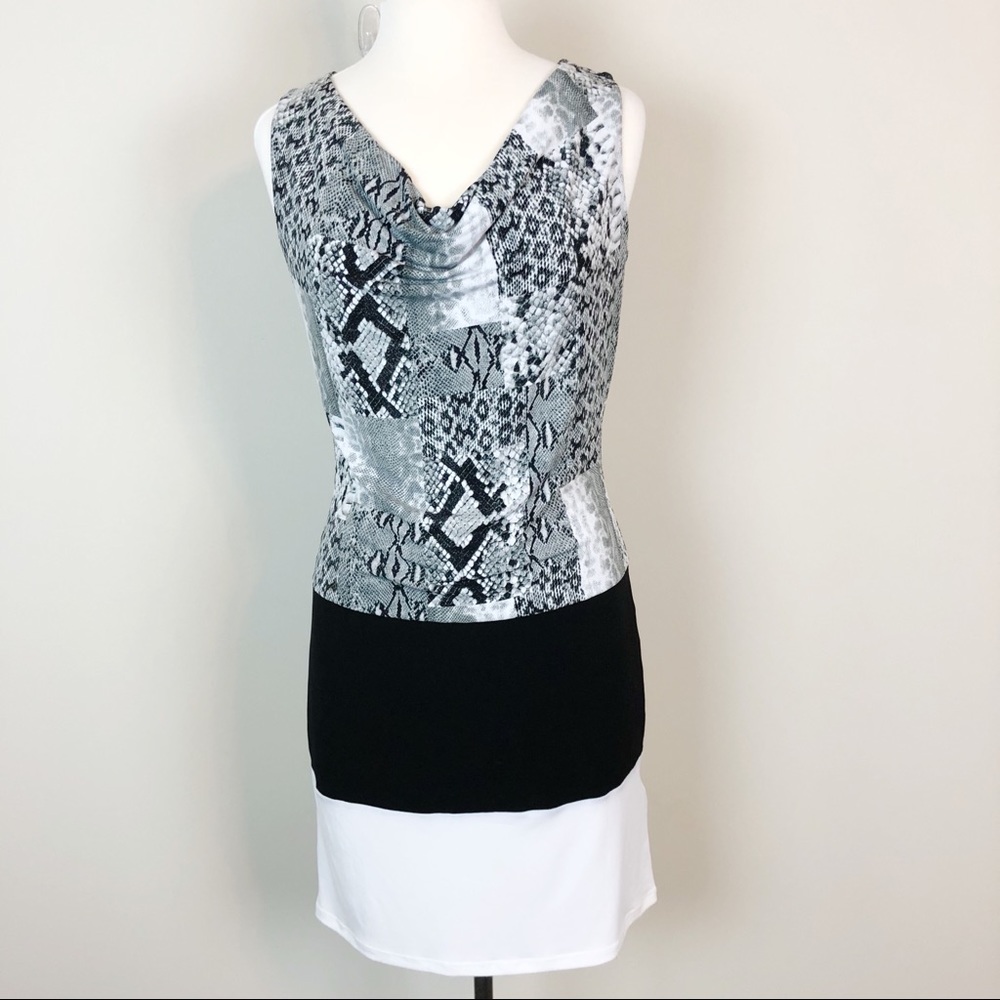  NWT Michael Kors Snakeskin Color Block Dress - Picture 1 of 7